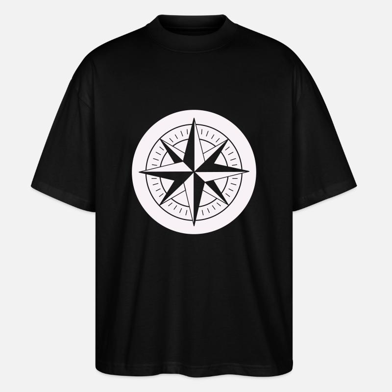 Kompass - Stanley/Stella Oversized Unisex Bio T-Shirt Blaster 2.0 - Schwarz