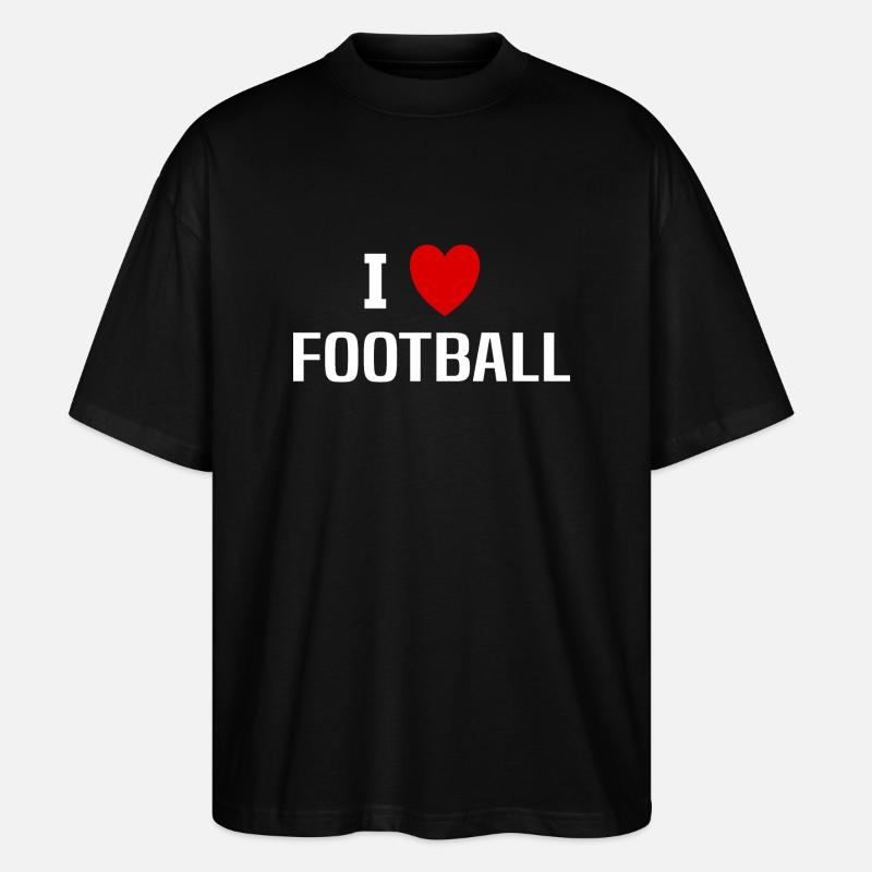 Ich liebe Fußball - Stanley/Stella Oversized Unisex Bio T-Shirt Blaster 2.0 - Schwarz