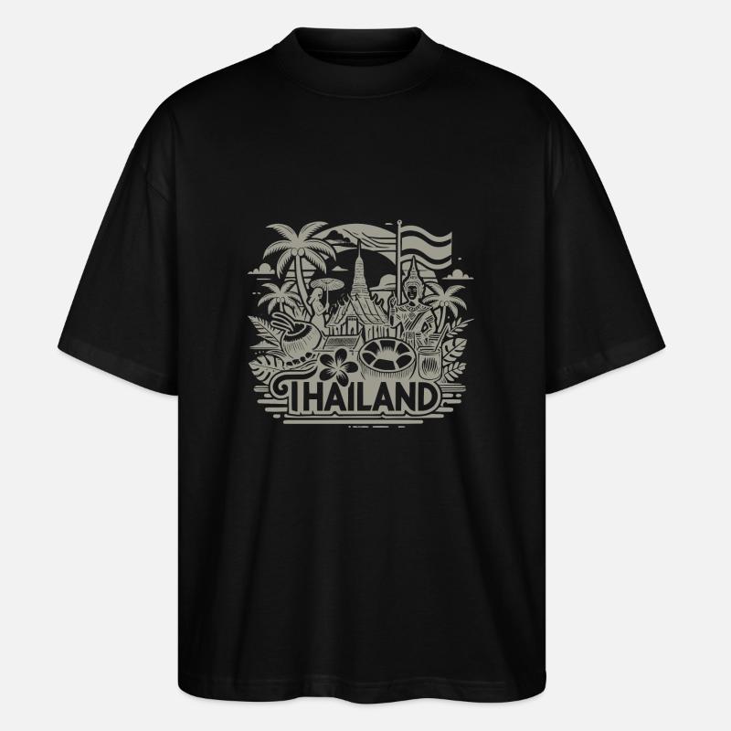 Thailand - 2 - Stanley/Stella Oversized Unisex Bio T-Shirt Blaster 2.0 - Schwarz