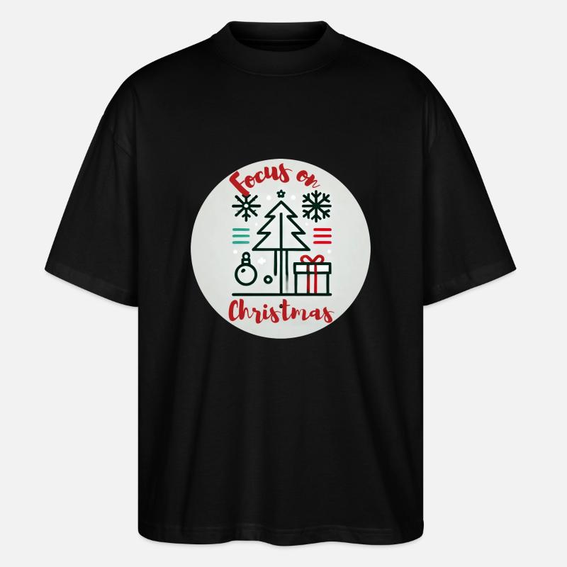 Focus on chrismas - Stanley/Stella Oversized Unisex Bio T-Shirt Blaster 2.0 - Schwarz