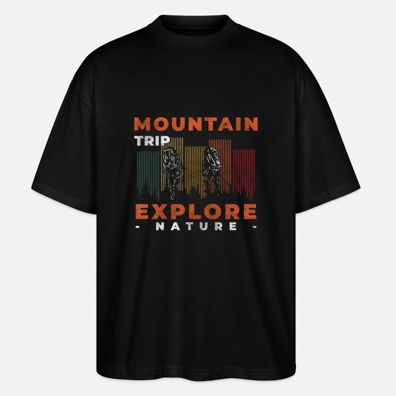 Kletterer Wanderer Alpen Seil - Stanley/Stella Oversized Unisex Bio T-Shirt Blaster 2.0 - Schwarz