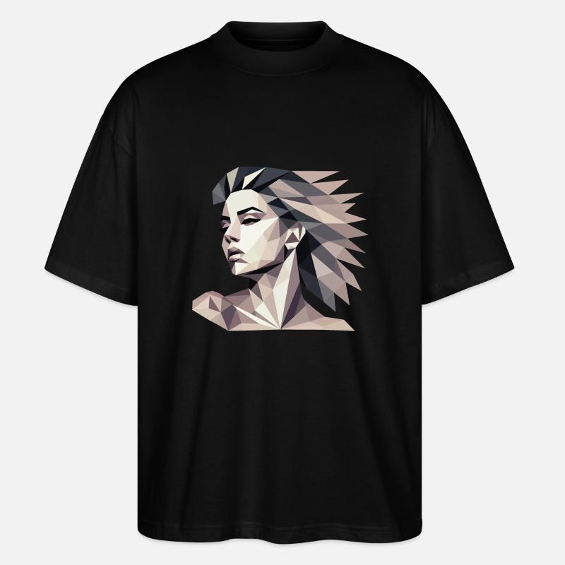 Design "Triangular reflect" - Stanley/Stella Oversized Unisex Bio T-Shirt Blaster 2.0 - Schwarz