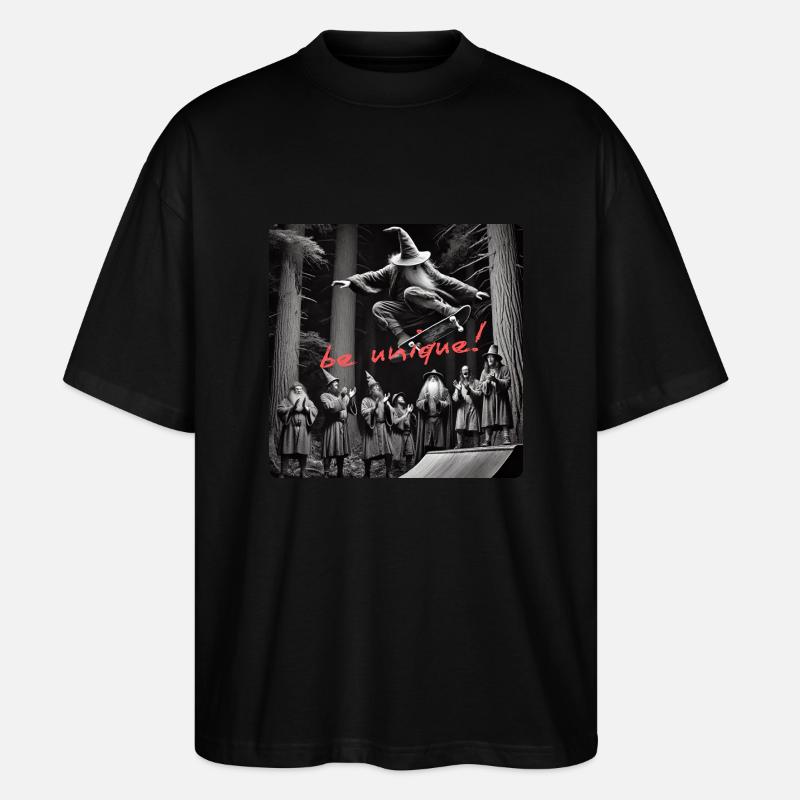 crazy wizard skateboard - Stanley/Stella Oversized Unisex Bio T-Shirt Blaster 2.0 - Schwarz