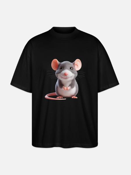 Mouse 3 - Stanley/Stella Oversized Unisex Organic T-shirt Blaster 2.0 - black