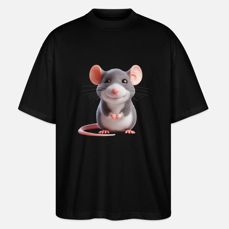 Maus 3 - Stanley/Stella Oversized Unisex Bio T-Shirt Blaster 2.0 - Schwarz