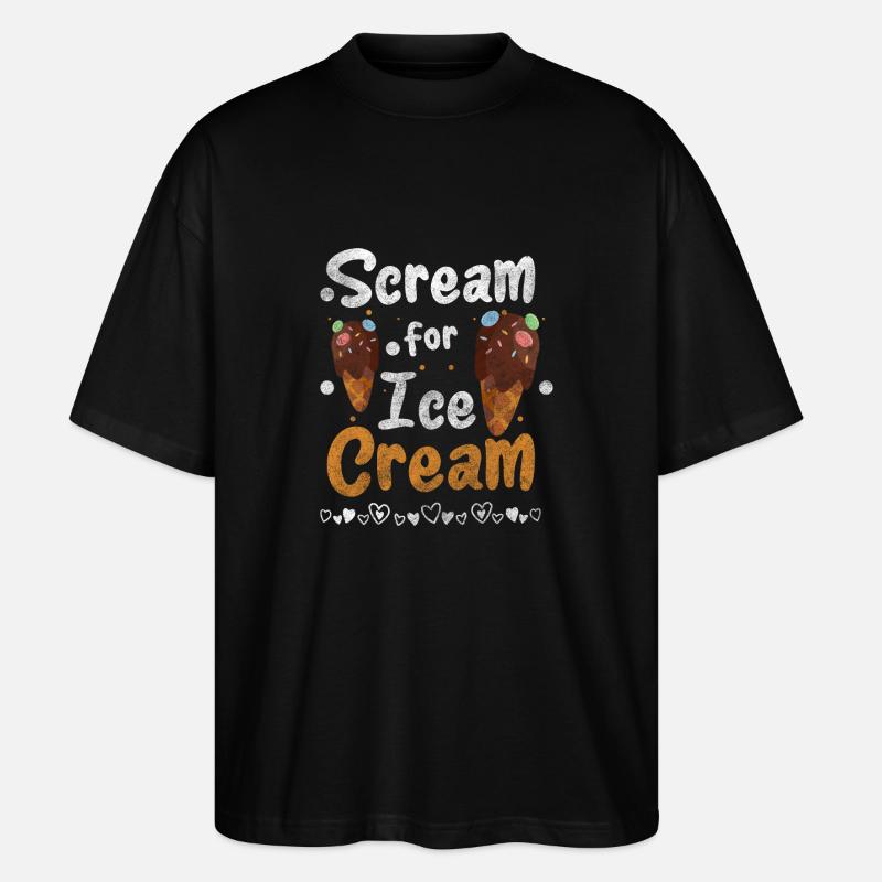 Eiscreme Eisdiele - Stanley/Stella Oversized Unisex Bio T-Shirt Blaster 2.0 - Schwarz