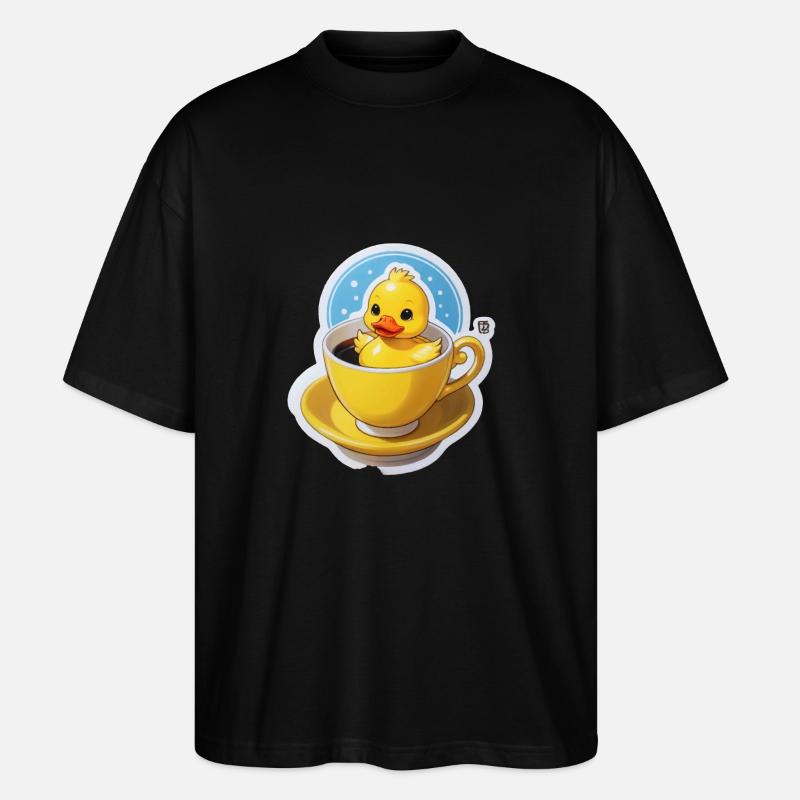 Kaffee Ente - Stanley/Stella Oversized Unisex Bio T-Shirt Blaster 2.0 - Schwarz