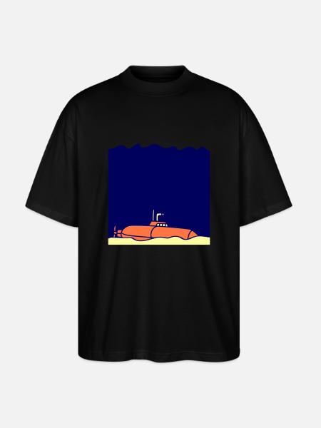 Submarine sunk ground grounded - Stanley/Stella Oversized Unisex Organic T-shirt Blaster 2.0 - black