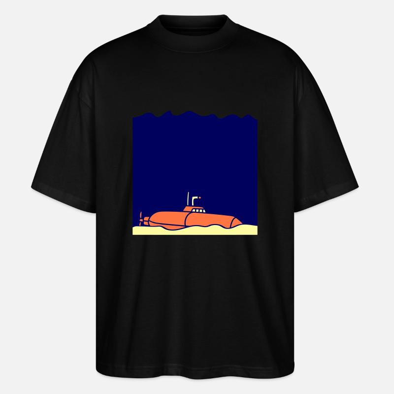 Sous-marin coulé échoué - T-shirt bio Blaster 2.0 coupe oversize Stanley/Stella Unisexe - noir