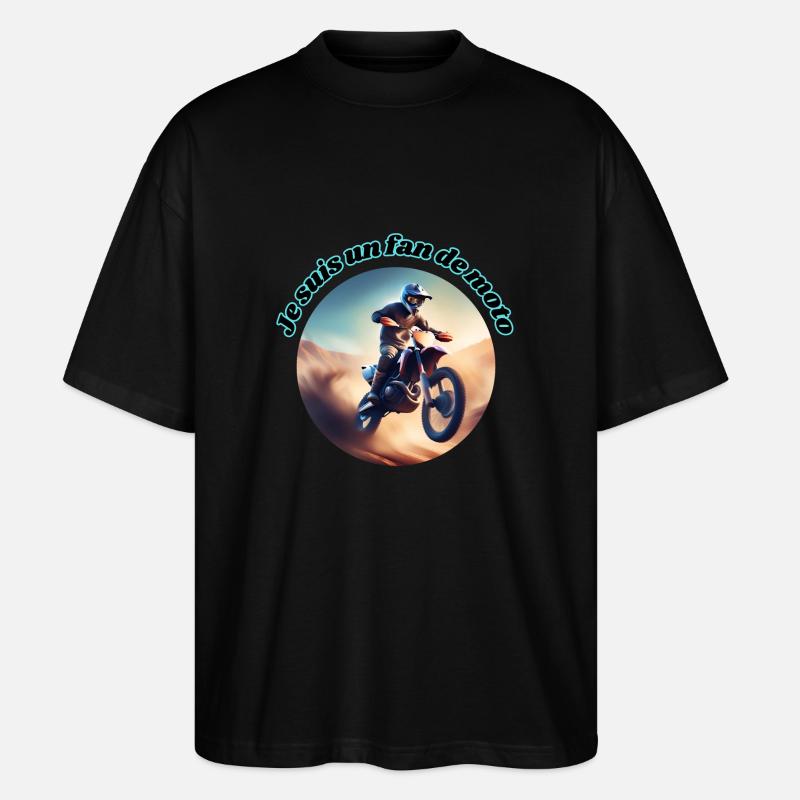 Motorrad-Fan - Stanley/Stella Oversized Unisex Bio T-Shirt Blaster 2.0 - Schwarz