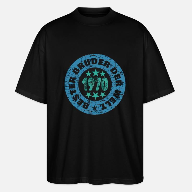 1970 - Stanley/Stella Oversized Unisex Bio T-Shirt Blaster 2.0 - Schwarz