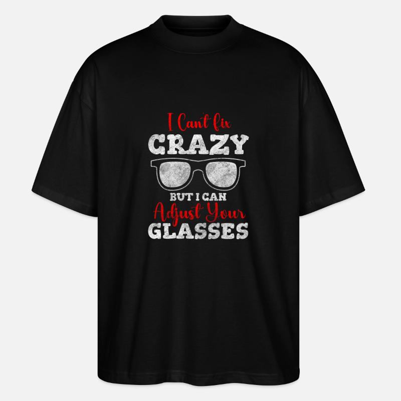 Visual aid spectacle snake - Stanley/Stella Oversized Unisex Organic T-shirt Blaster 2.0 - black