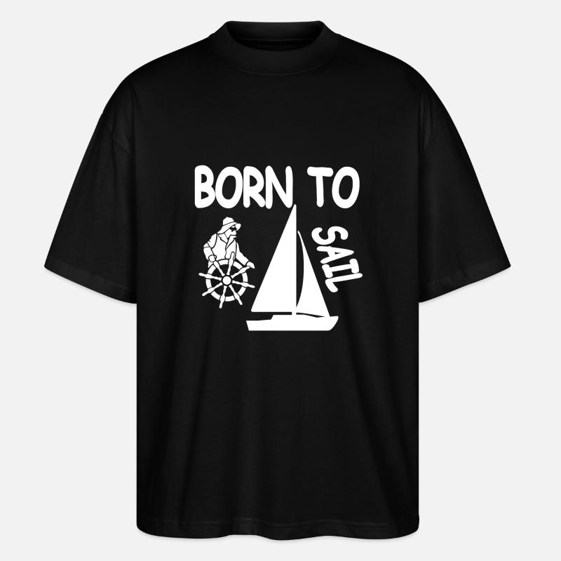 Segeln - Stanley/Stella Oversized Unisex Bio T-Shirt Blaster 2.0 - Schwarz