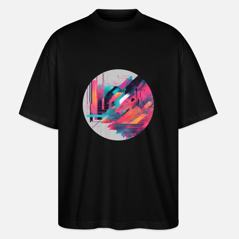 Glitch-Kunst - Stanley/Stella Oversized Unisex Bio T-Shirt Blaster 2.0 - Schwarz