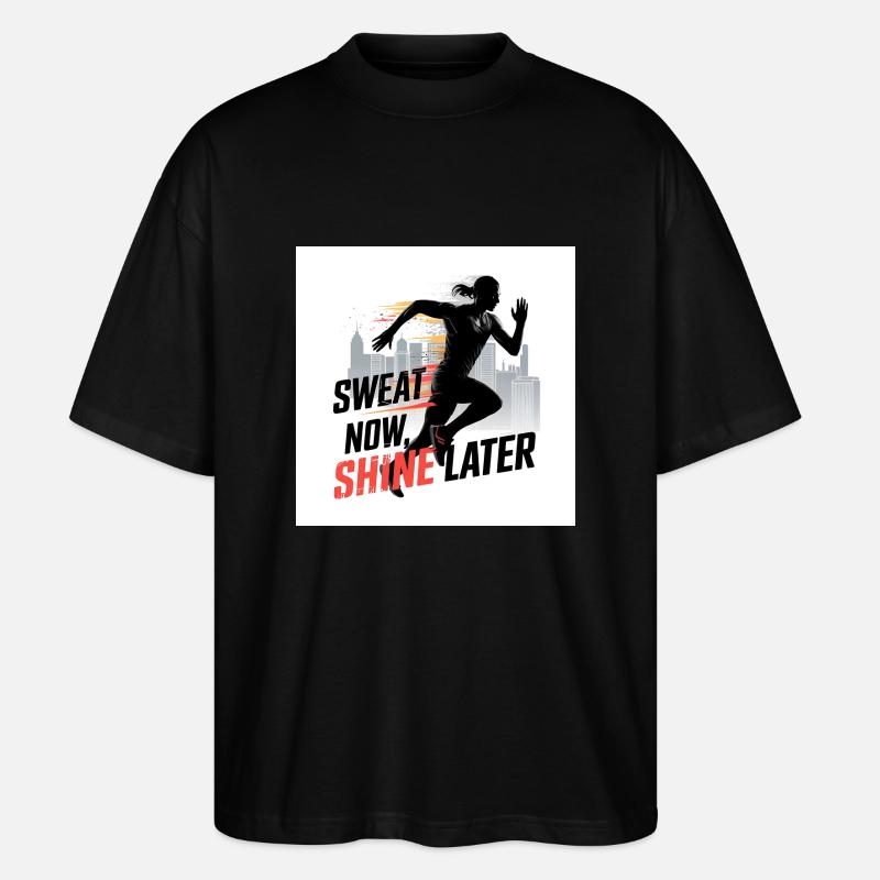 Sweat Now, Shine Later - T-shirt bio Blaster 2.0 coupe oversize Stanley/Stella Unisexe - noir