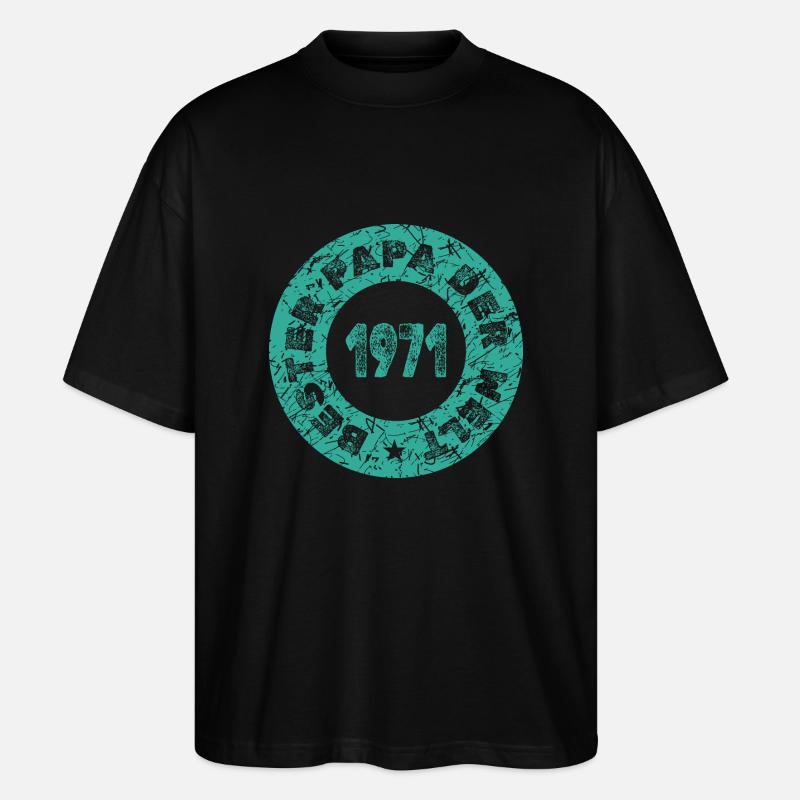1971 - Stanley/Stella Oversized Unisex Bio T-Shirt Blaster 2.0 - Schwarz