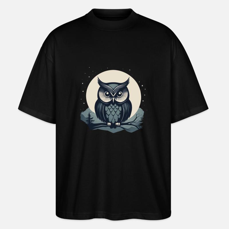 StilisierteEule - Stanley/Stella Oversized Unisex Bio T-Shirt Blaster 2.0 - Schwarz