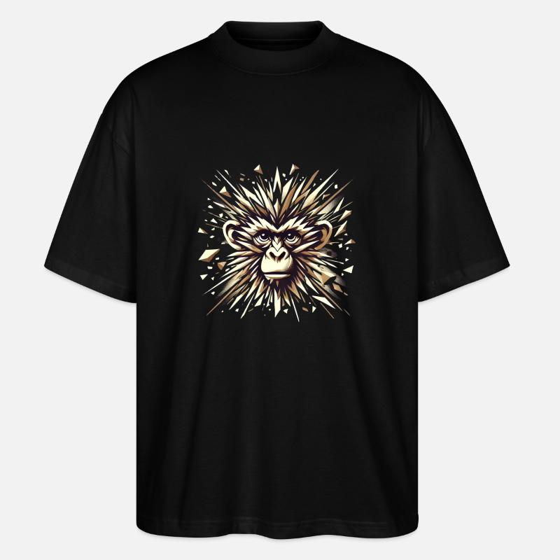 Éclats de Jungle - T-shirt bio Blaster 2.0 coupe oversize Stanley/Stella Unisexe - noir