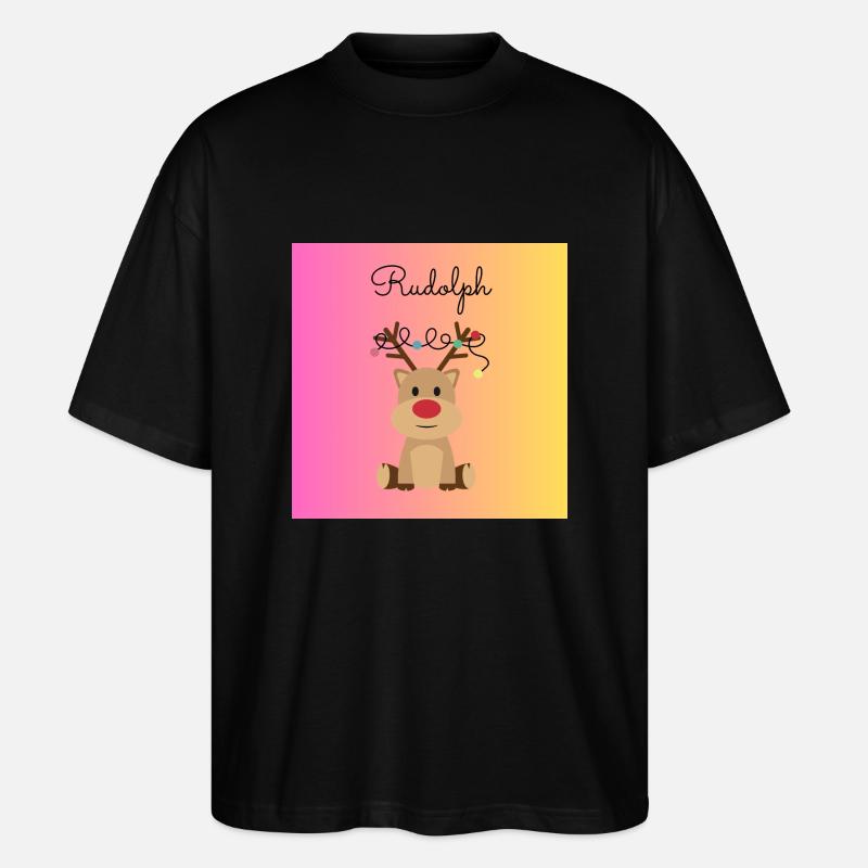 Rudolph - Stanley/Stella Oversized Unisex Bio T-Shirt Blaster 2.0 - Schwarz
