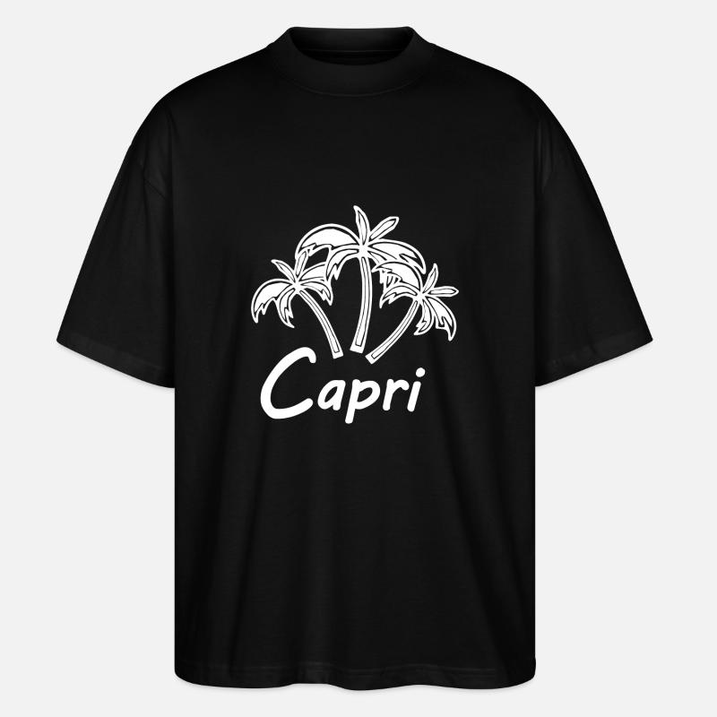 Vacances à Capri - T-shirt bio Blaster 2.0 coupe oversize Stanley/Stella Unisexe - noir