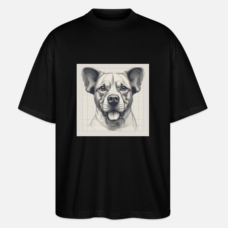 Hundefans - Stanley/Stella Oversized Unisex Bio T-Shirt Blaster 2.0 - Schwarz