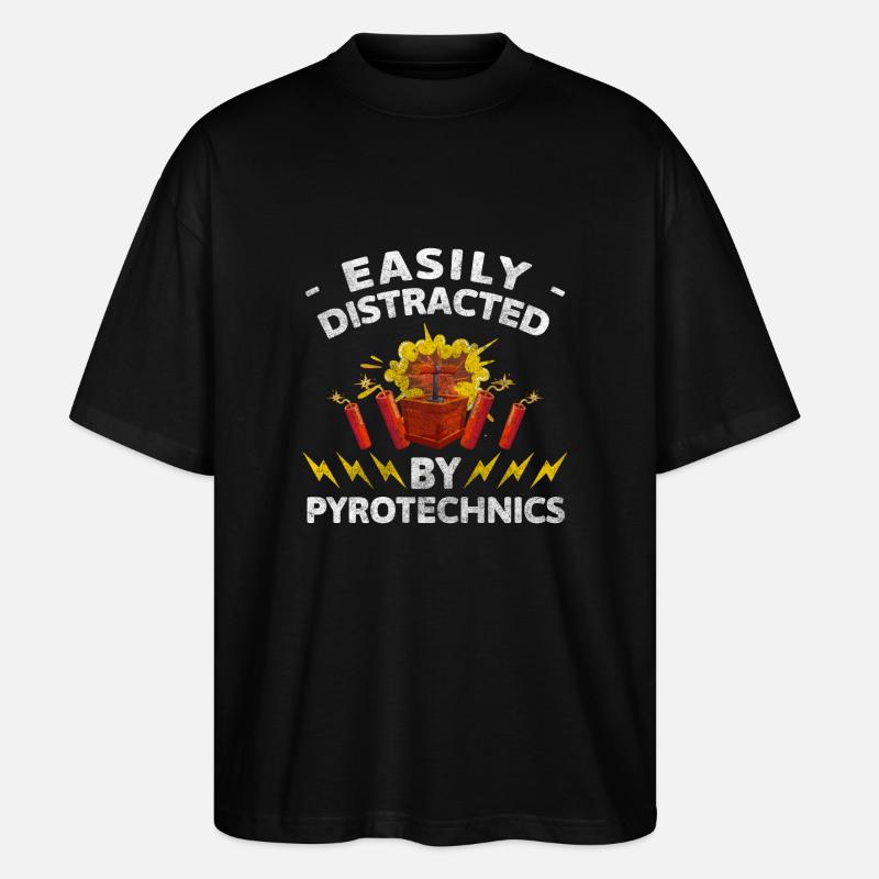 Pyrotechnik Knaller Highlight - Stanley/Stella Oversized Unisex Bio T-Shirt Blaster 2.0 - Schwarz