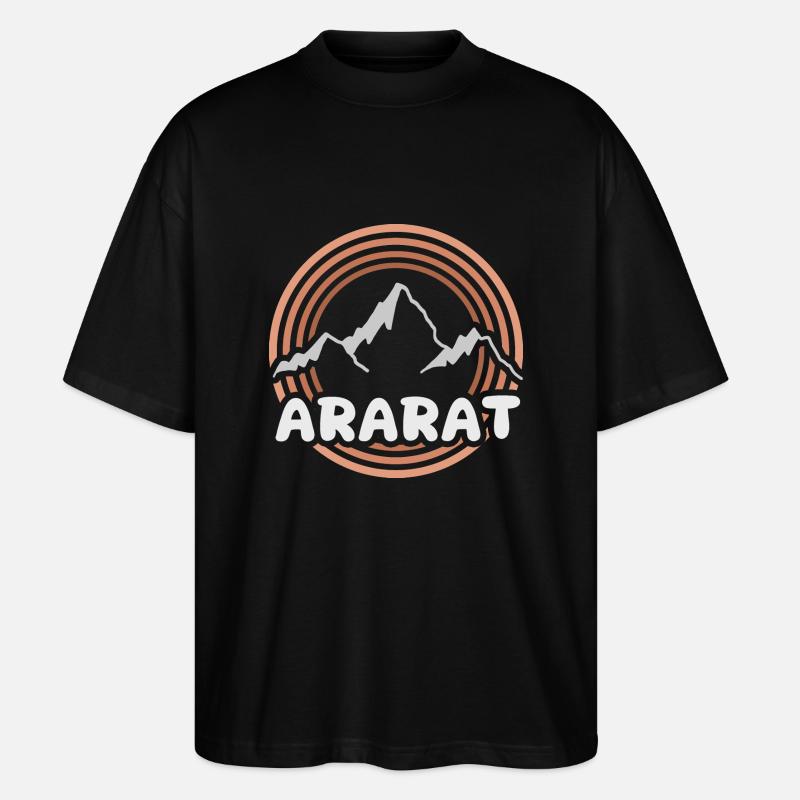 Ararat als Berg - Stanley/Stella Oversized Unisex Bio T-Shirt Blaster 2.0 - Schwarz