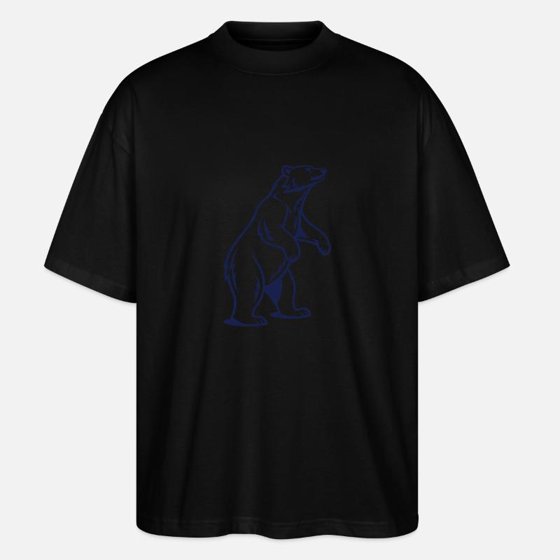 Bär steht stolz - Stanley/Stella Oversized Unisex Bio T-Shirt Blaster 2.0 - Schwarz