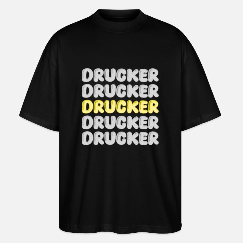 Gift for Printer - Stanley/Stella Oversized Unisex Organic T-shirt Blaster 2.0 - black