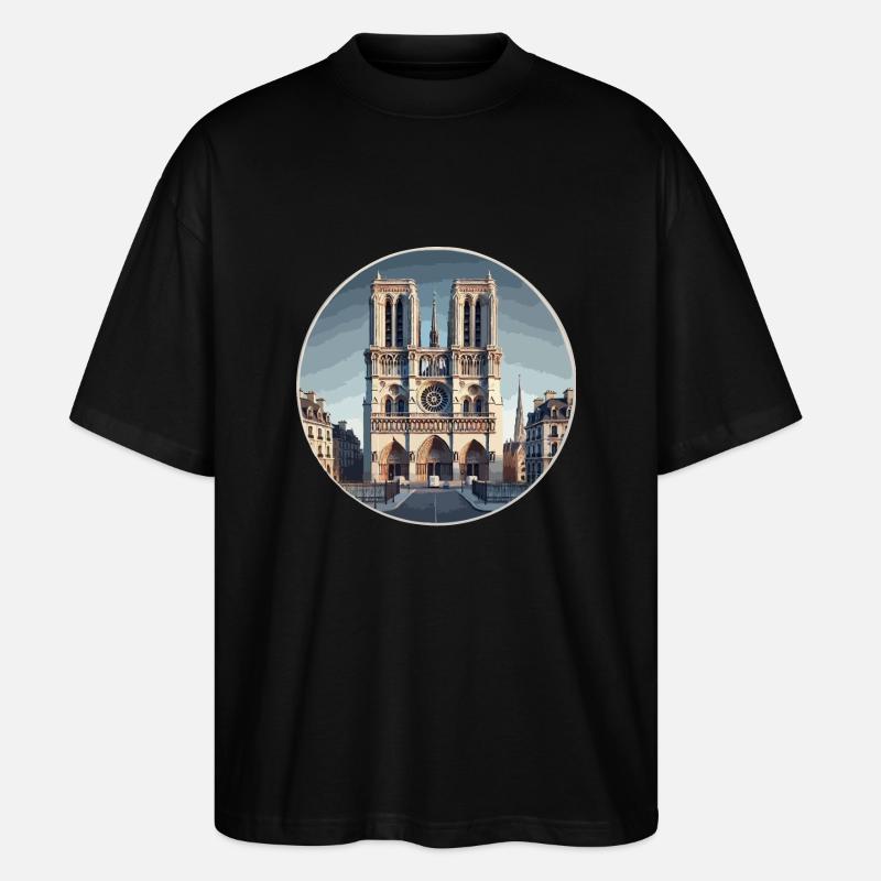 Notre Dame de Paris - Stanley/Stella Oversized Unisex Bio T-Shirt Blaster 2.0 - Schwarz