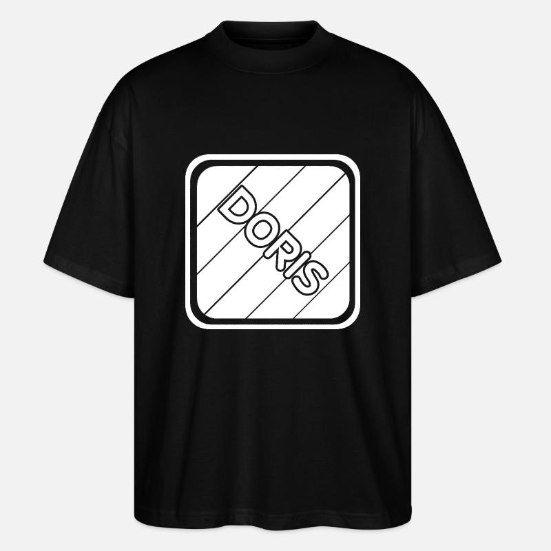 Mädchenname Doris - Stanley/Stella Oversized Unisex Bio T-Shirt Blaster 2.0 - Schwarz