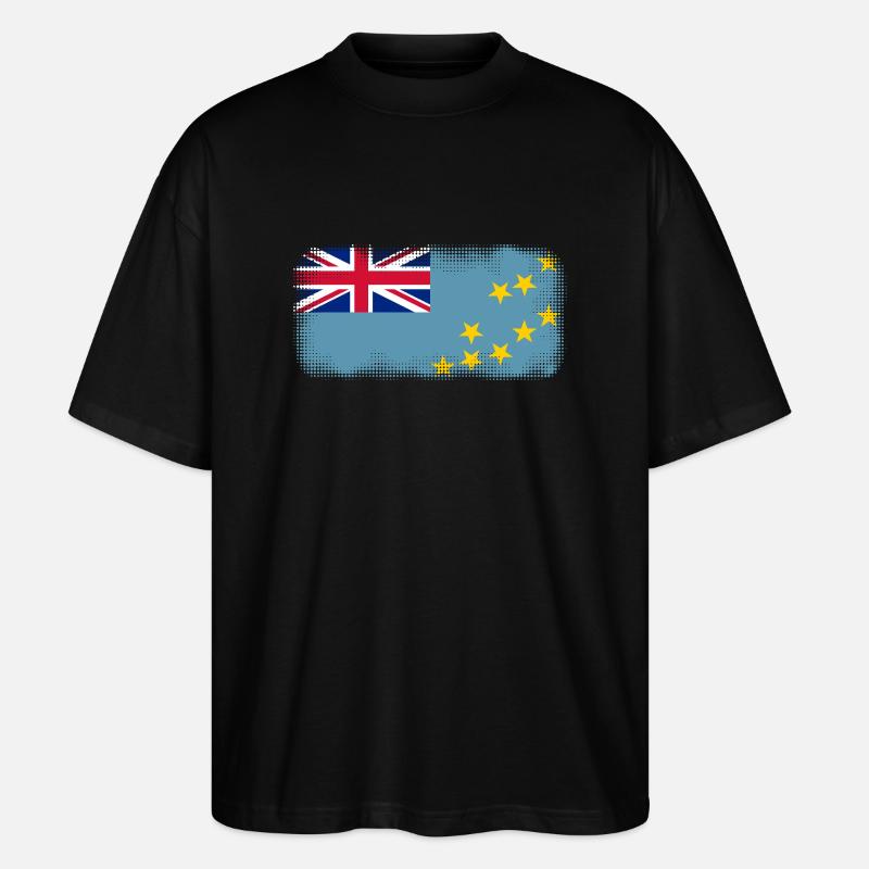 Tuvalu Tuvalu - Stanley/Stella Oversized Unisex Bio T-Shirt Blaster 2.0 - Schwarz