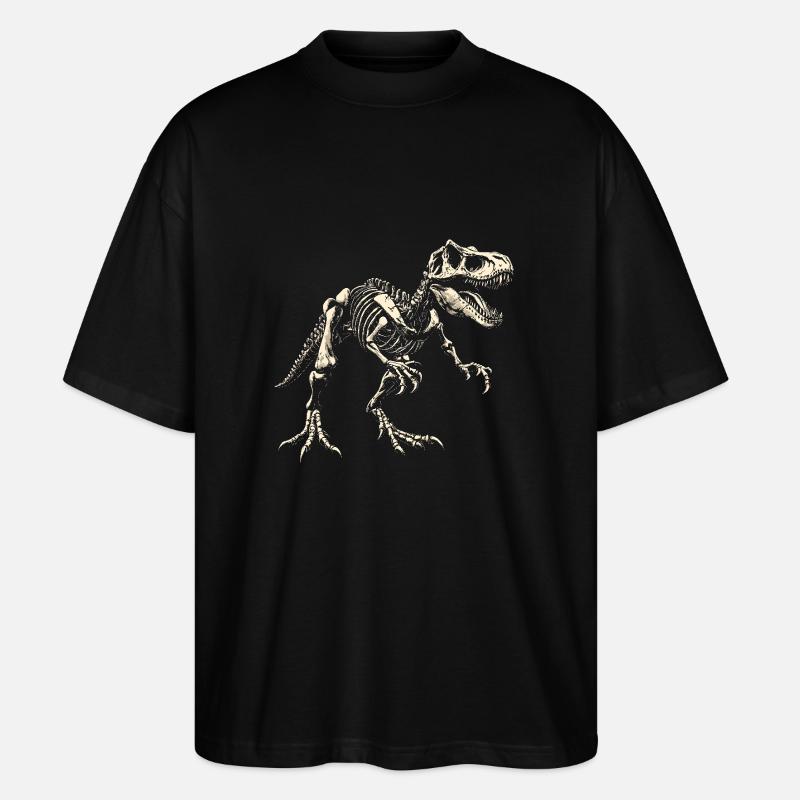 T-Rex Skeleton Dinosaur Dino - Stanley/Stella Oversized Unisex Organic T-shirt Blaster 2.0 - black