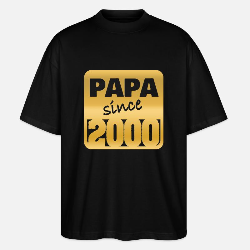 Papa 2000 - Stanley/Stella Oversized Unisex Bio T-Shirt Blaster 2.0 - Schwarz