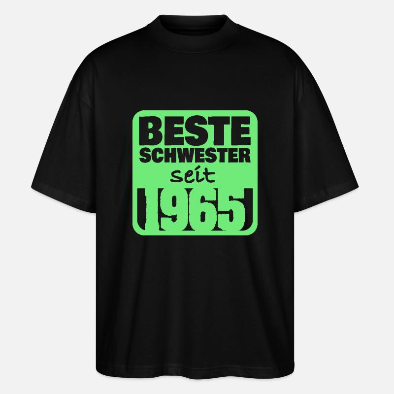 1965 - Stanley/Stella Oversized Unisex Bio T-Shirt Blaster 2.0 - Schwarz