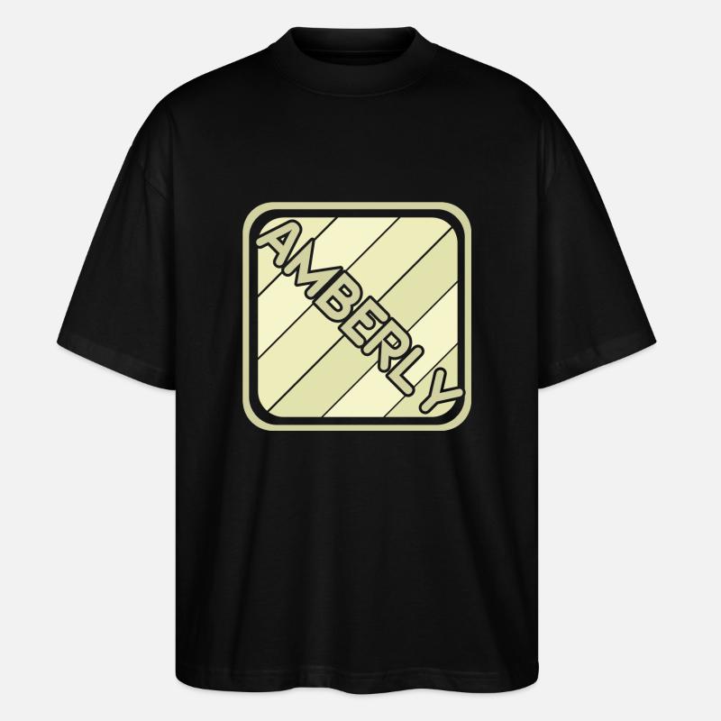 Amberly als Mädchenname - Stanley/Stella Oversized Unisex Bio T-Shirt Blaster 2.0 - Schwarz