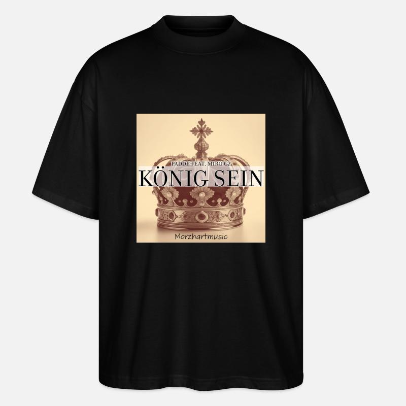 König sein - Stanley/Stella Oversized Unisex Bio T-Shirt Blaster 2.0 - Schwarz