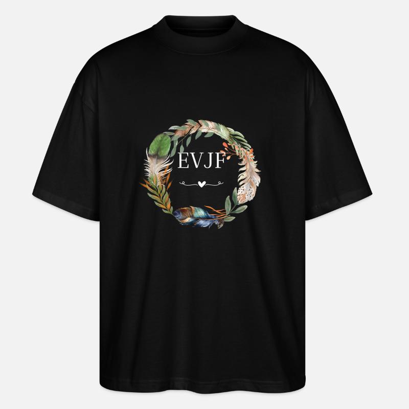 EVJF couronne fleurs boho - T-shirt bio Blaster 2.0 coupe oversize Stanley/Stella Unisexe - noir