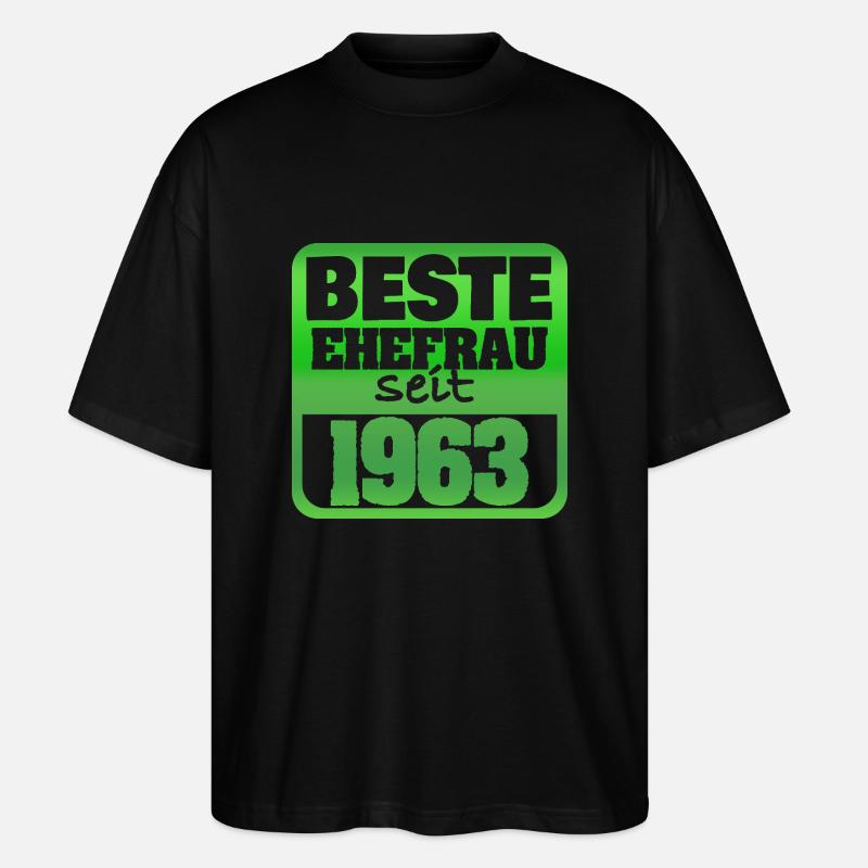 Frau 1963 - Stanley/Stella Oversized Unisex Bio T-Shirt Blaster 2.0 - Schwarz