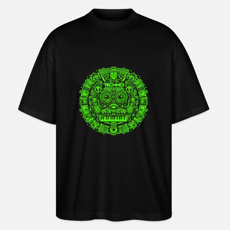 Techno Music Logo - Stanley/Stella Oversized Unisex Bio T-Shirt Blaster 2.0 - Schwarz