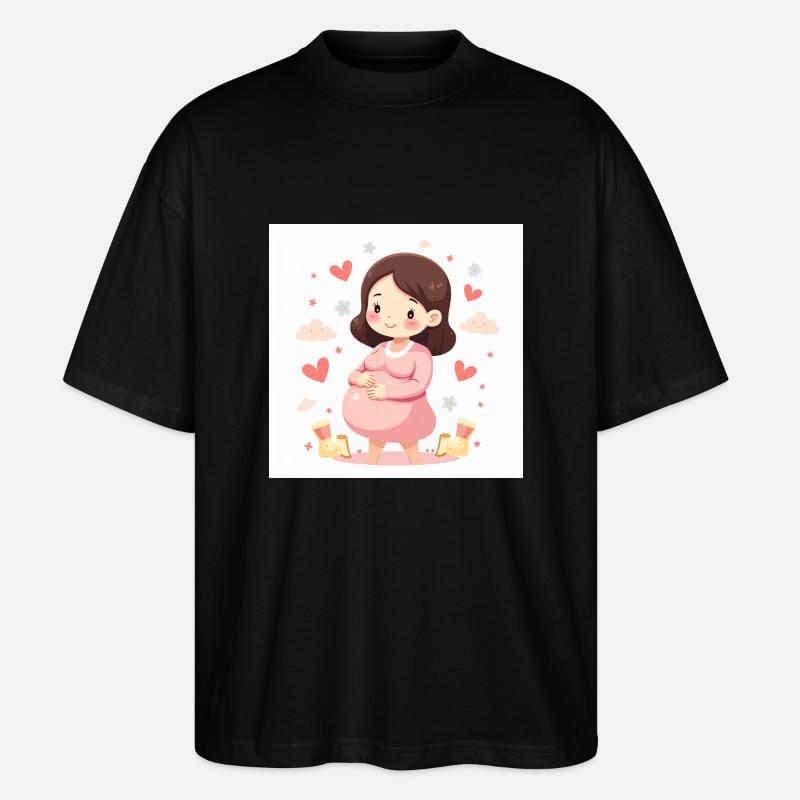 Maman Mignonne - Grossesse Féérique - T-shirt bio Blaster 2.0 coupe oversize Stanley/Stella Unisexe - noir