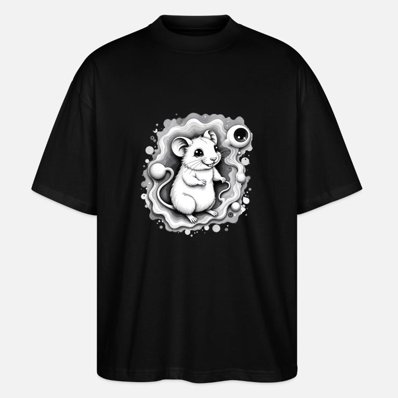 Space Hamster - Stanley/Stella Oversized Unisex Organic T-shirt Blaster 2.0 - black