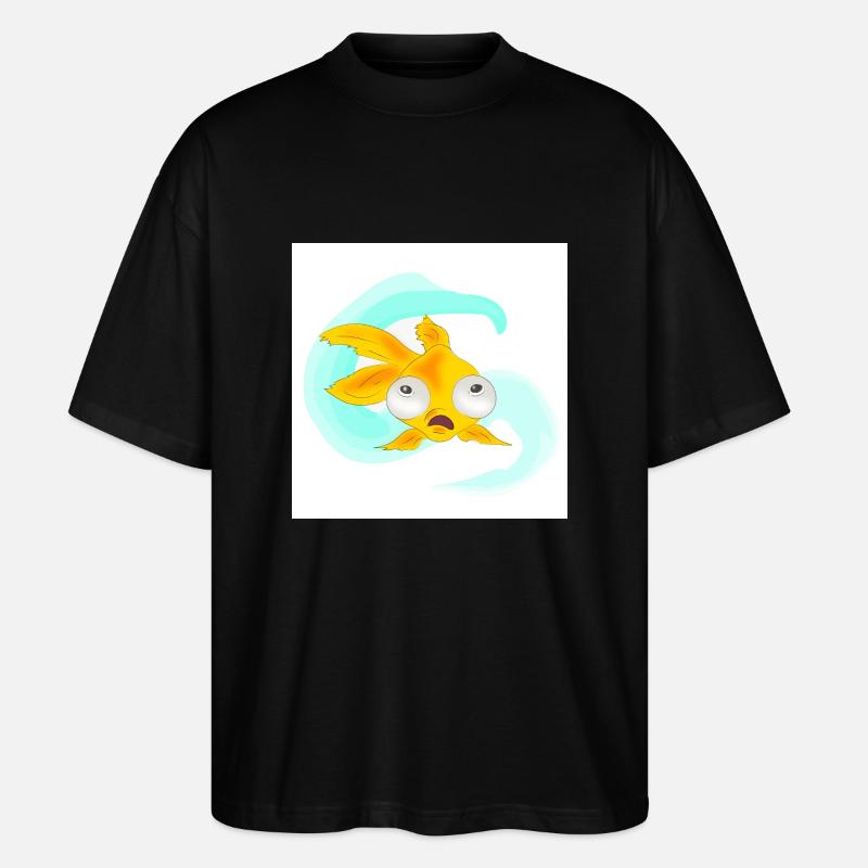 Poisson aux yeux exorbités - T-shirt bio Blaster 2.0 coupe oversize Stanley/Stella Unisexe - noir
