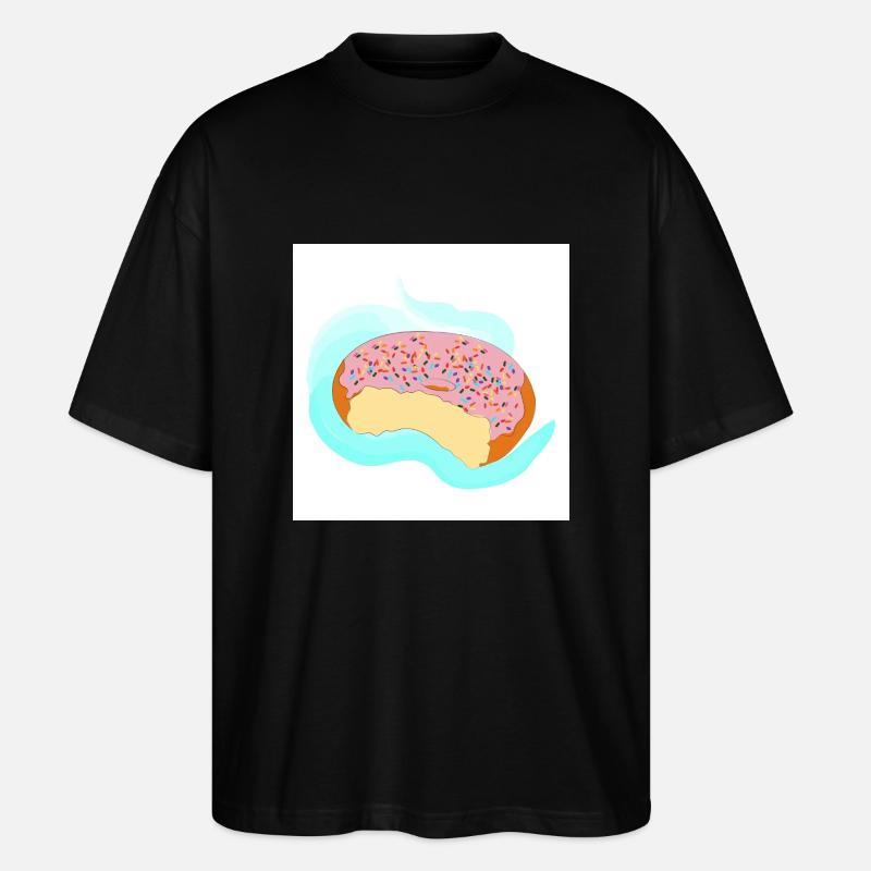 Beignet de glaçage rose - T-shirt bio Blaster 2.0 coupe oversize Stanley/Stella Unisexe - noir