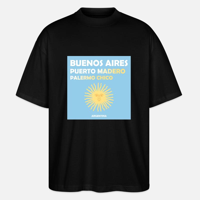 Buenos Aires, Argentine - T-shirt bio Blaster 2.0 coupe oversize Stanley/Stella Unisexe - noir