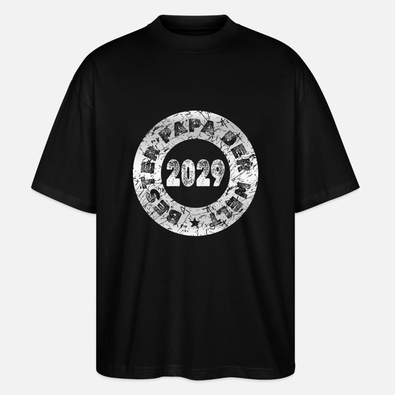 Papa 2029 - Stanley/Stella Oversized Unisex Bio T-Shirt Blaster 2.0 - Schwarz