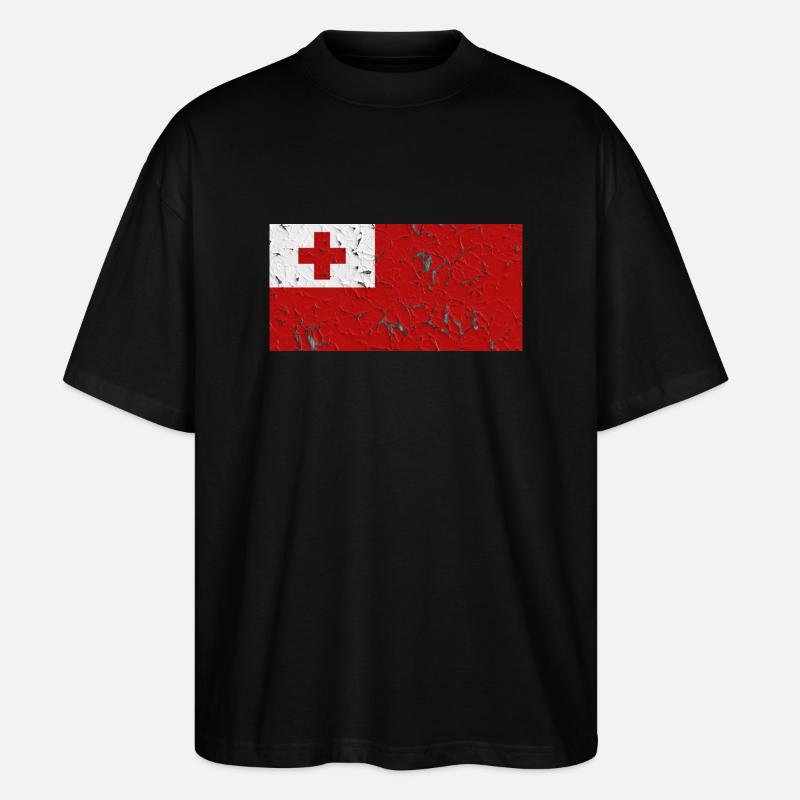 Gift for Tonga - Stanley/Stella Oversized Unisex Organic T-shirt Blaster 2.0 - black