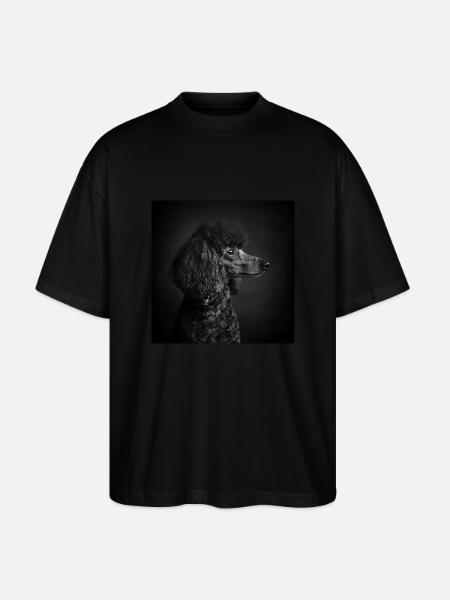 Black Animals - Black Poodle - Stanley/Stella Oversized Unisex Organic T-shirt Blaster 2.0 - black