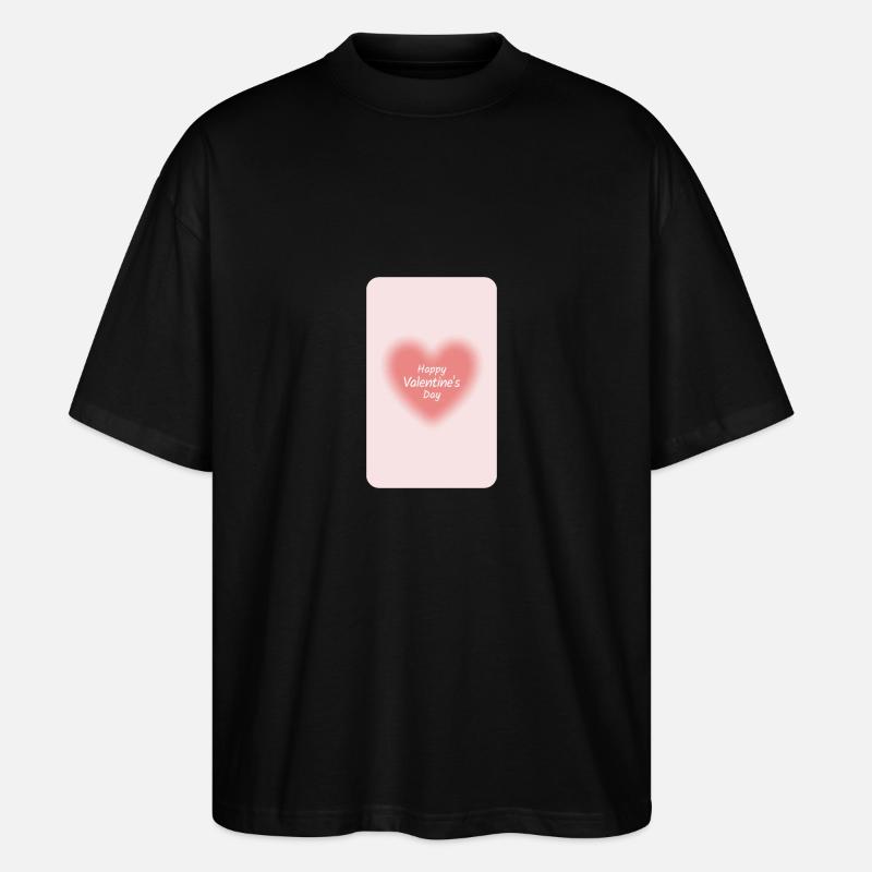 Happy Valentines Day - Stanley/Stella Oversized Unisex Bio T-Shirt Blaster 2.0 - Schwarz