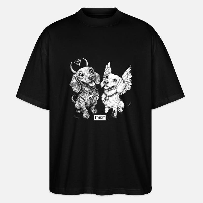 Himmel vs. Hölle - Stanley/Stella Oversized Unisex Bio T-Shirt Blaster 2.0 - Schwarz